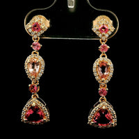 1.80 Ct Pear Tourmaline 14K Gold Earrings
