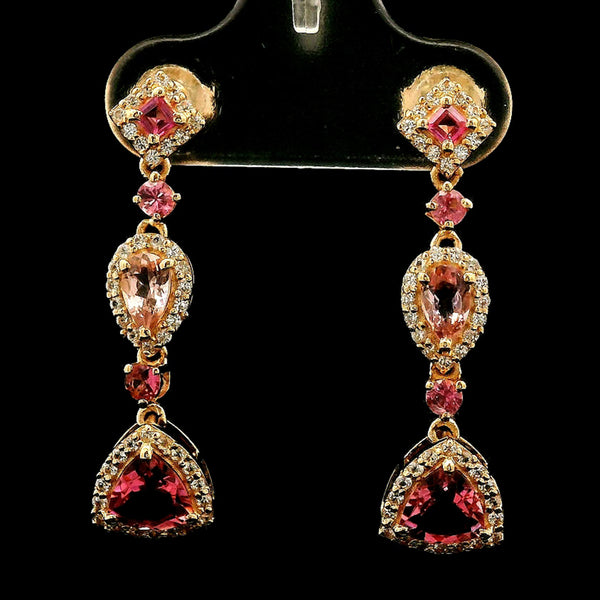 1.80 Ct Pear Tourmaline 14K Gold Earrings