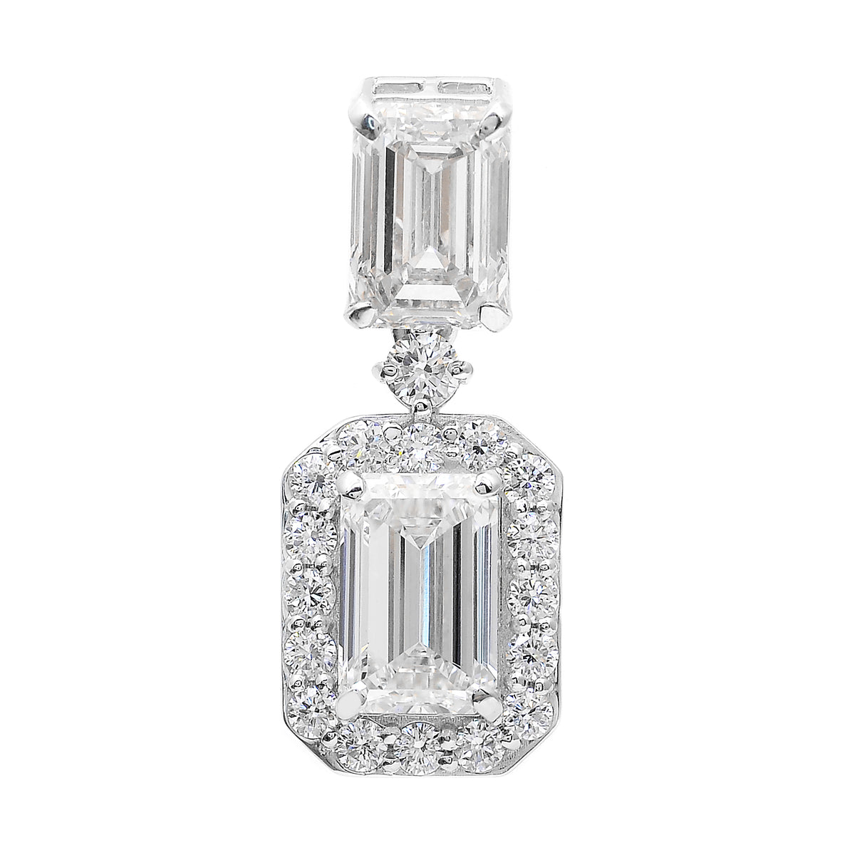 3.48 Carats Lab Grown Diamond 14K Gold Pendant