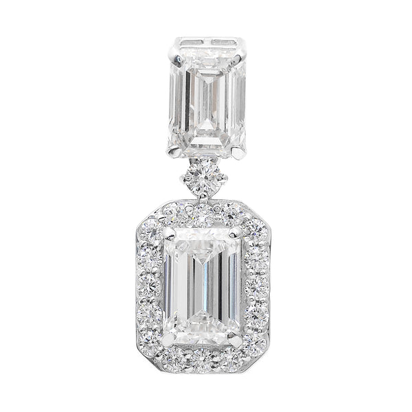 3.48 Carats Lab Grown Diamond 14K Gold Pendant