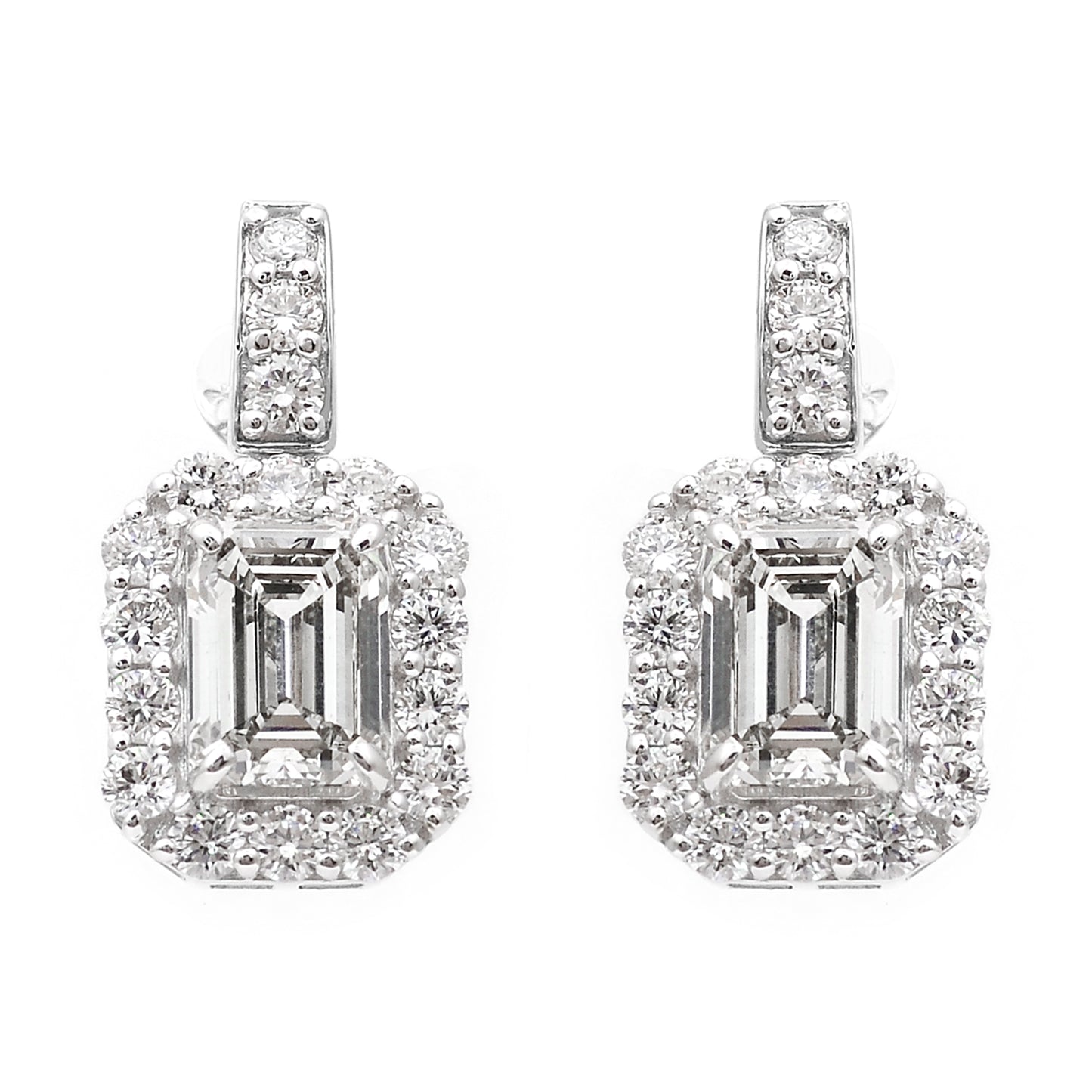3.25 Carats Lab Grown Diamond 14K Gold Earrings