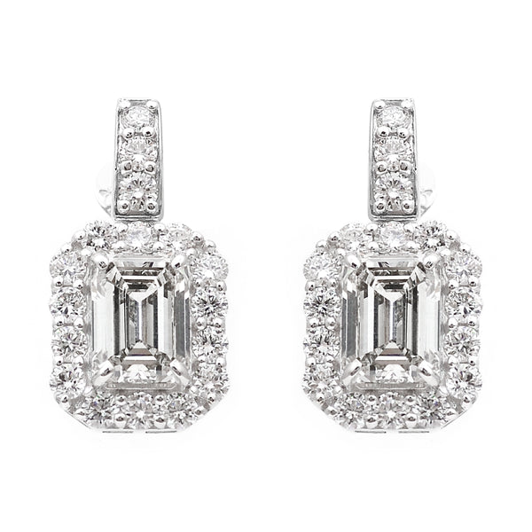 3.25 Carats Lab Grown Diamond 14K Gold Earrings