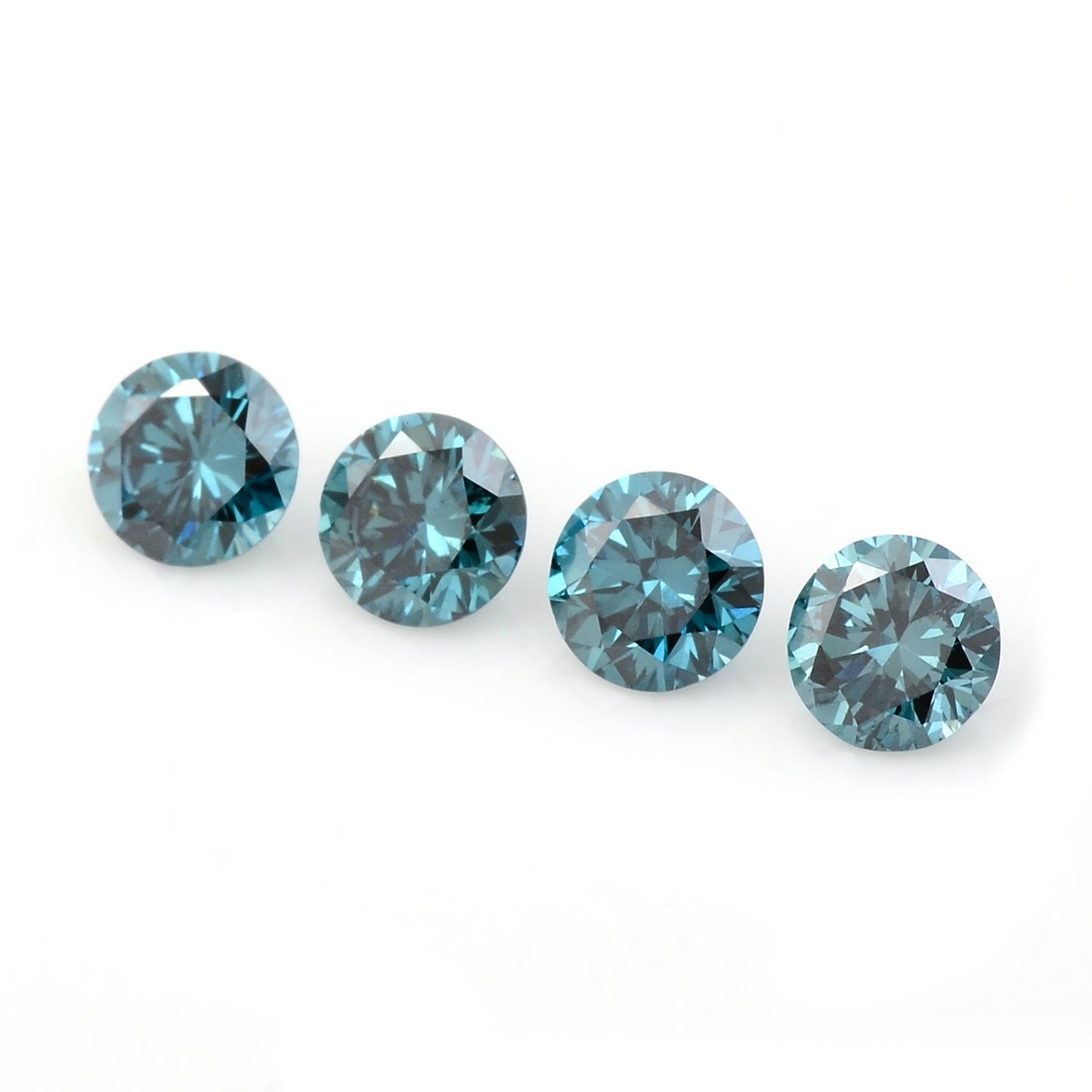 0.76 Blue Diamond Round Loose Gemstone