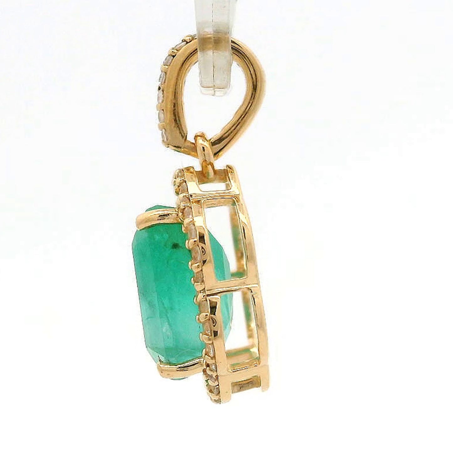 2.67 Ct Octagon Emerald 14K Gold Pendant