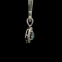 1.91 Carats Blue Lab Grown Diamond 14K Gold Pendant