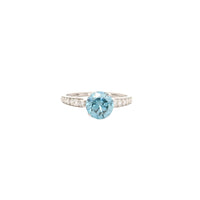 1.74 Carats Blue Lab Grown Diamond 14K Gold Ring