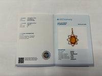 1.79 Ct Oval Mixed Cut Natural Fire Opal 14K Gold Pendant