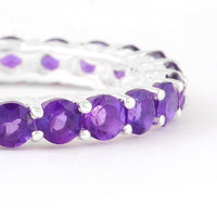 2.75 Ct Round Amethyst 925 Sterling Silver Ring