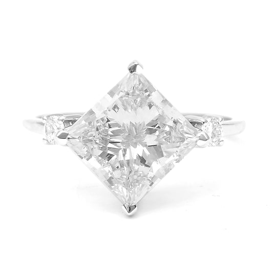 4.13 Carats Lab Grown Diamond 14K Gold Ring