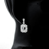 4.23 Carats Lab Grown Diamond 14K Gold Earrings