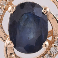 1.25 Ct Oval Natural Sapphire 14K Gold Pendant