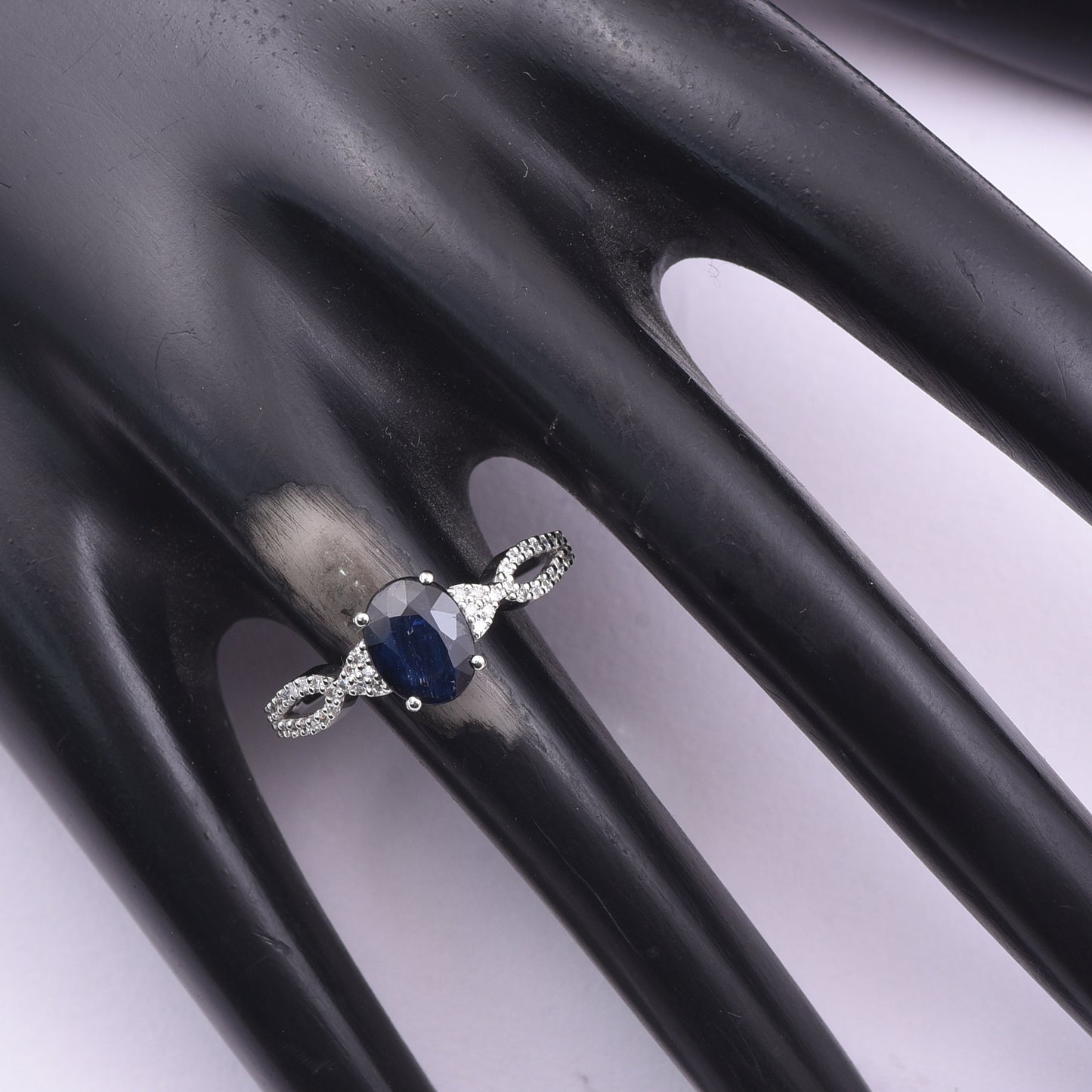 1.50 Ct Oval Mixed Cut Natural Sapphire 950 Platinum Ring