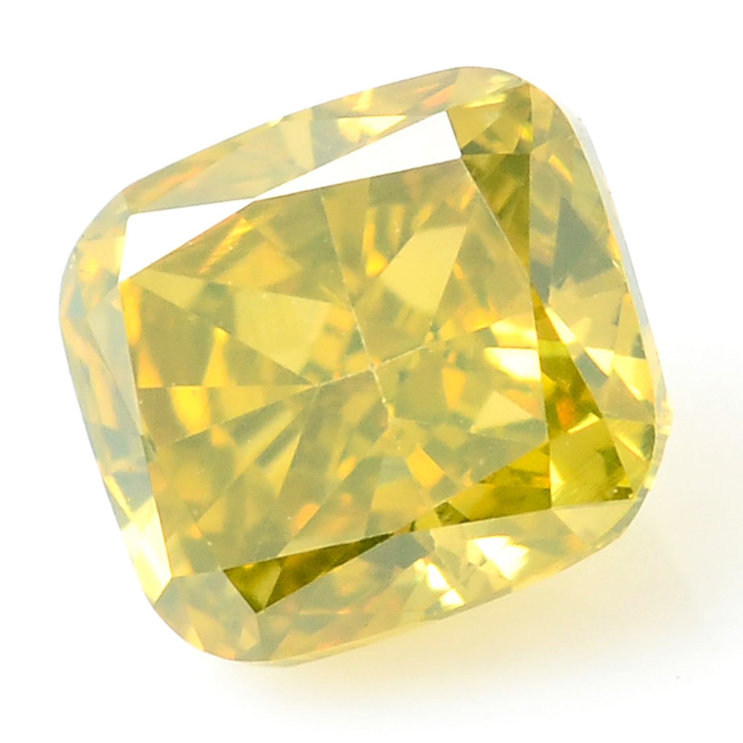 0.31 Carat Yellow Diamond Cushion Loose Gemstone