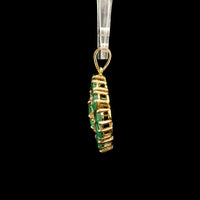 2.49 Ct Square Emerald 14K Gold Pendant