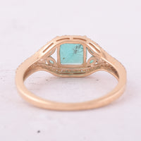 1.31 Ct Octagon Step Cut, Marquise Mixed Cut Natural Emerald 14K Gold Ring