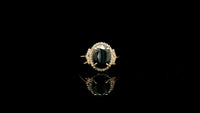 3.23 Ct Oval Natural Sapphire 14K Gold Ring