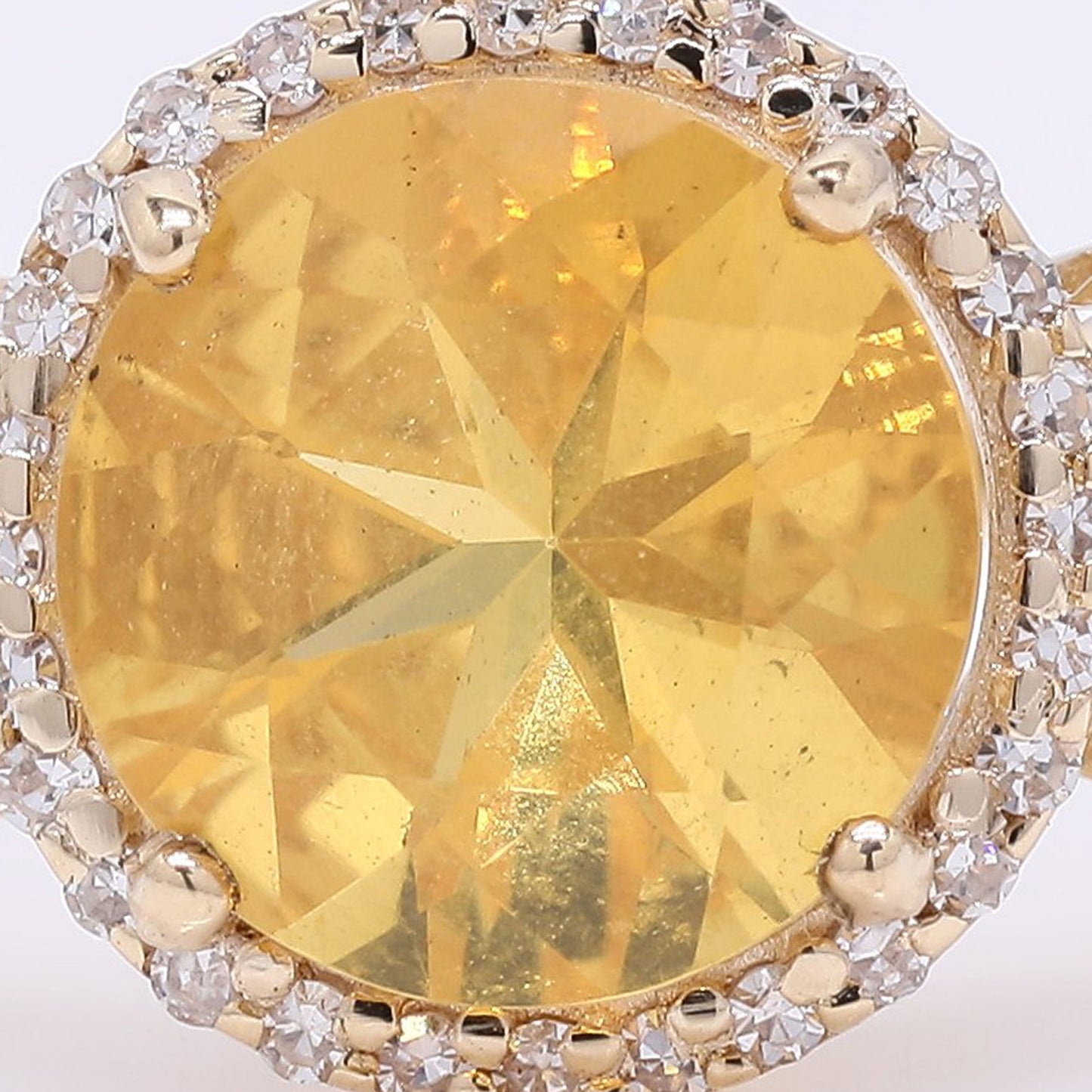 1.35 Ct Round Mixed Cut Natural Fire Opal 14K Gold Ring