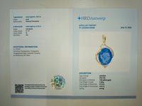 4.73 Ct Oval Natural Tanzanite 14K Gold Pendant