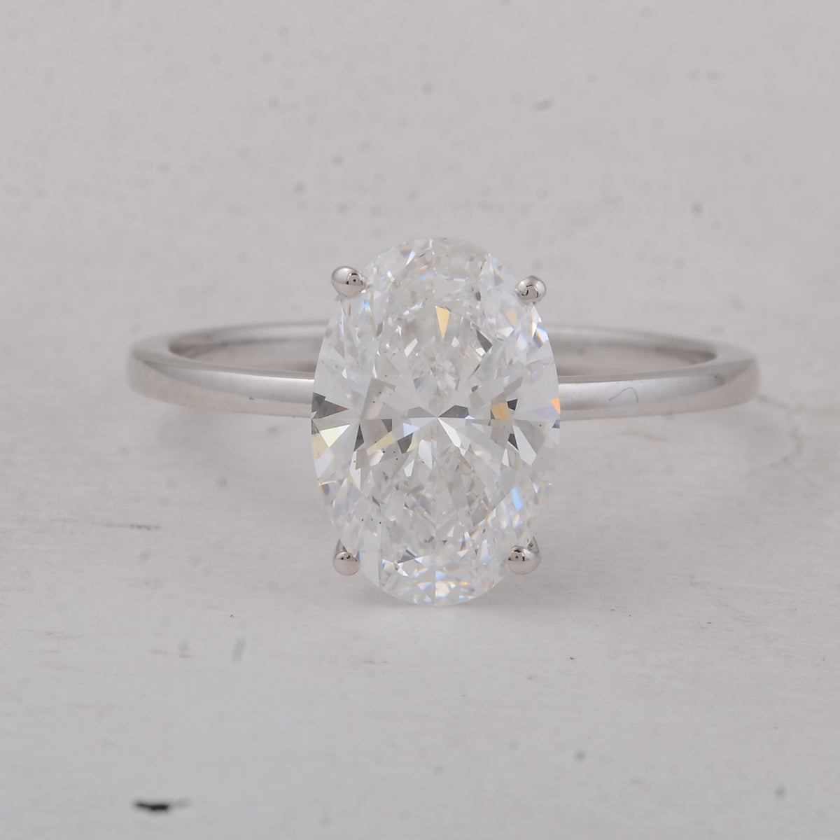 2.57 Carats Lab Grown Diamond 14K Gold Ring