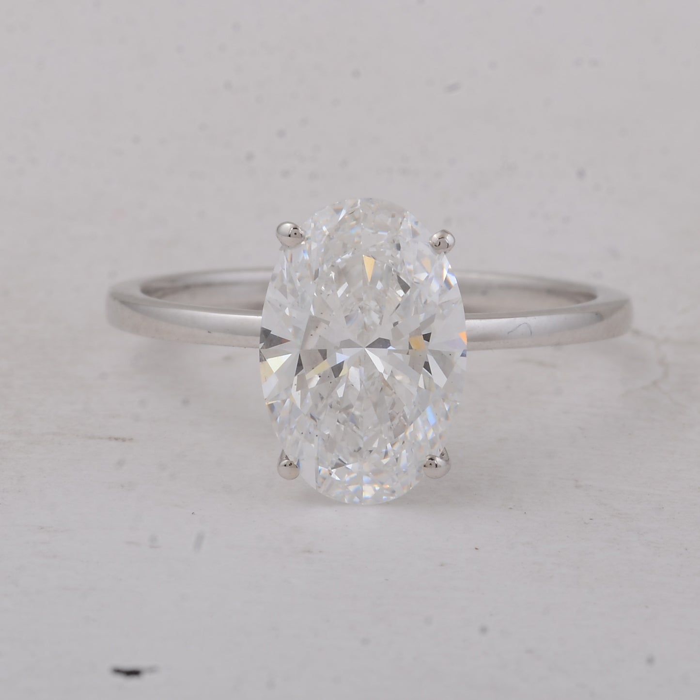 2.57 Carats Lab Grown Diamond 14K Gold Ring