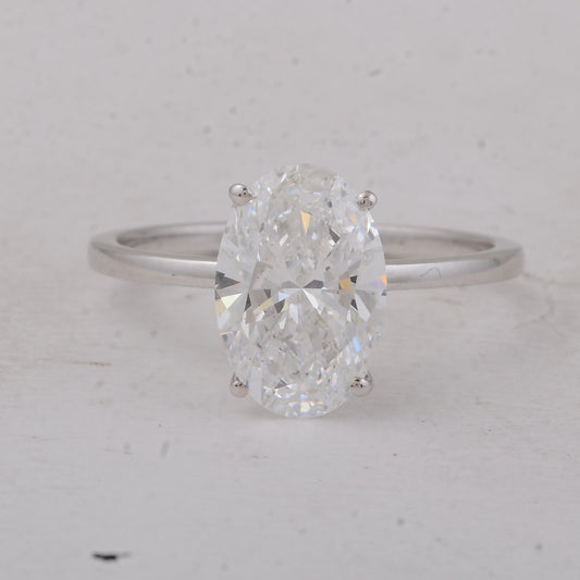 2.57 Carats Lab Grown Diamond 14K Gold Ring