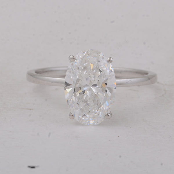 2.57 Carats Lab Grown Diamond 14K Gold Ring