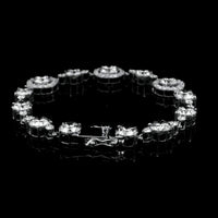 18.01 Ct Round Lab Grown Diamond 14K Gold Bracelet
