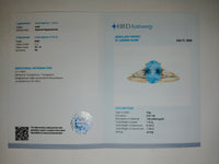 1.40 Ct Oval Natural Aquamarine 14K Gold Ring