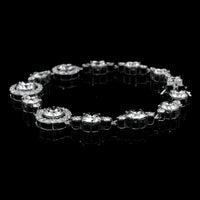 18.01 Ct Round Lab Grown Diamond 14K Gold Bracelet