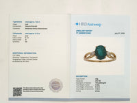 1.74 Ct Oval Natural Emerald 14K Gold Ring
