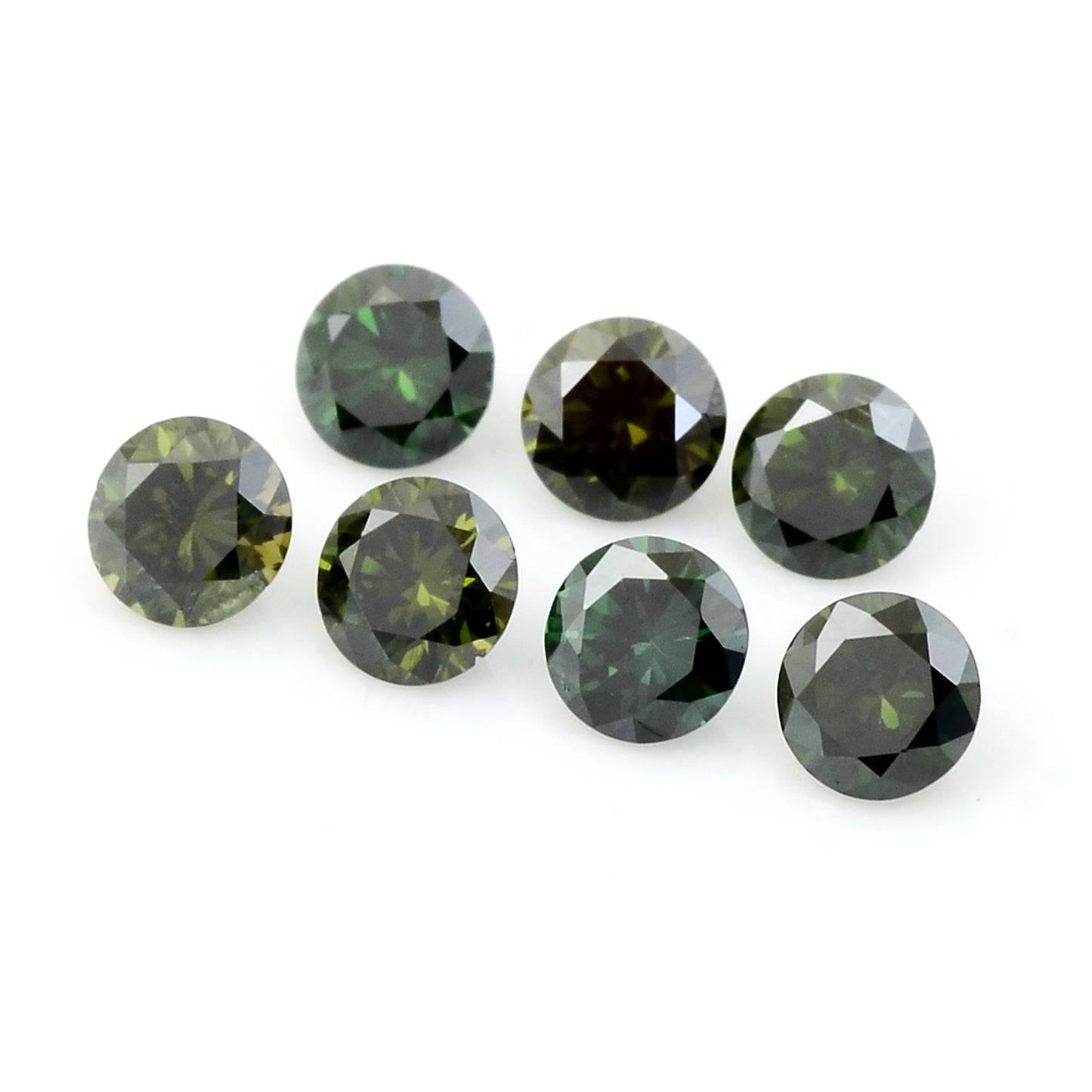 0.73 Green Diamond Round Loose Gemstone