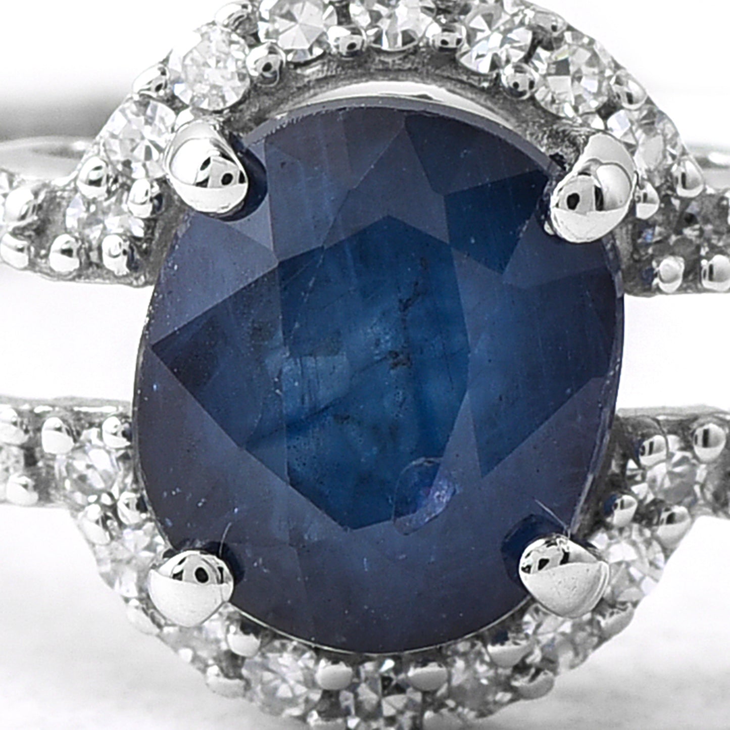 1.29 Ct Oval Sapphire 950 Platinum Ring