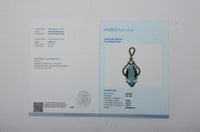 3.09 Ct Marquise Mixed Cut Natural Aquamarine 14K Gold Pendant