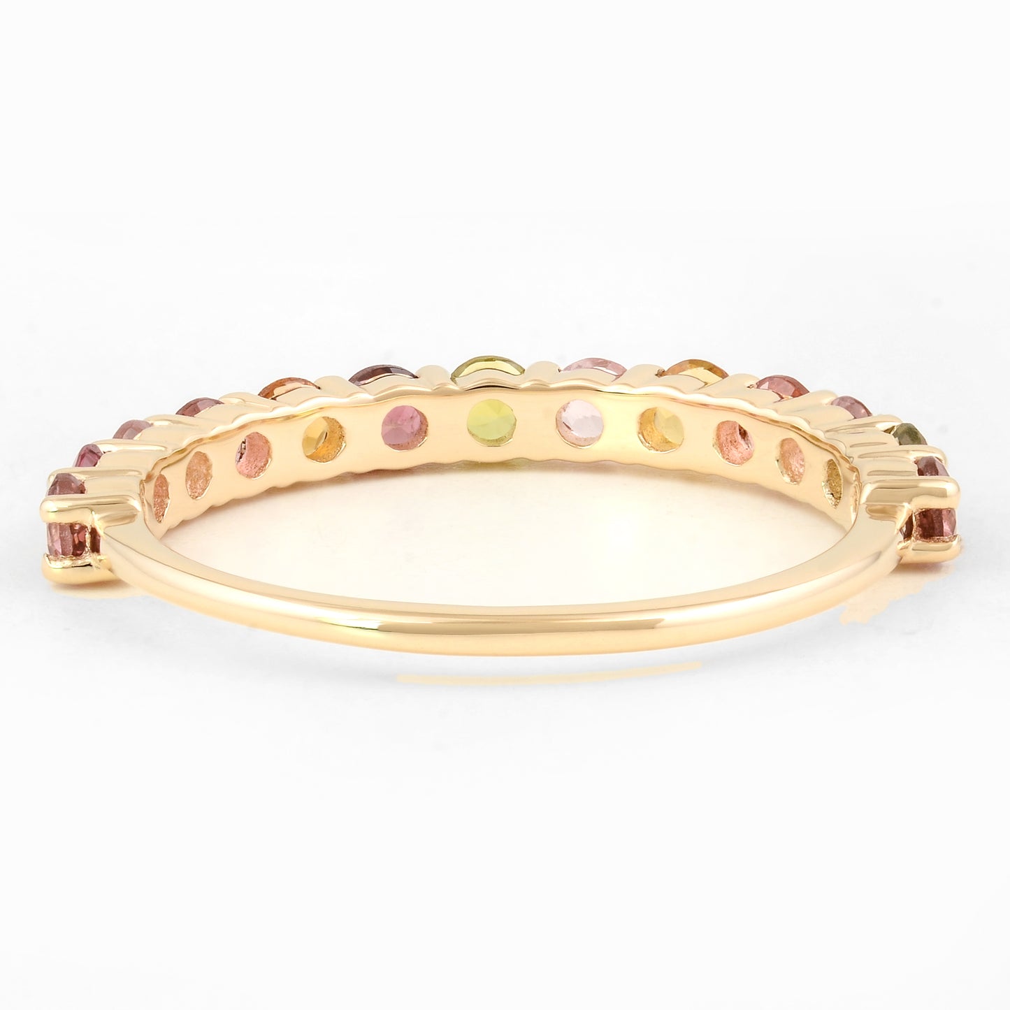 0.75 Ct Round Natural Tourmaline 14K Gold Ring