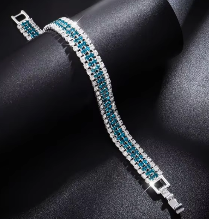 Cubic Zirconia Gold Plated Brass Bracelet