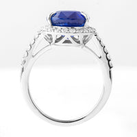 8.57 Ct Oval Sapphire 950 Platinum Ring