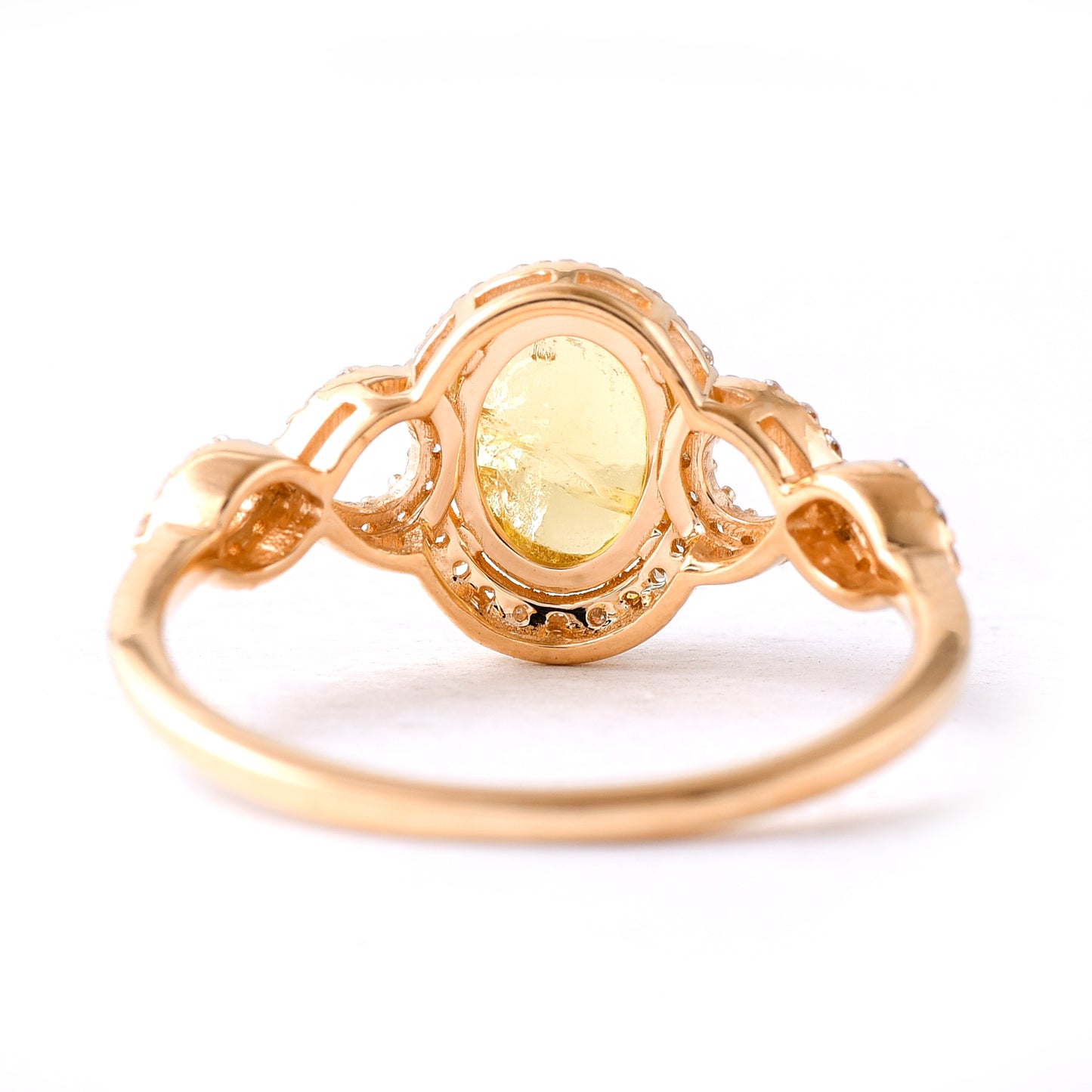 1.30 Ct Oval Cabochon Cut Natural Tourmaline 14K Gold Ring