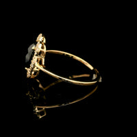 1.67 Ct Oval Mixed Cut Lab Grown Sapphire 14K Gold Ring