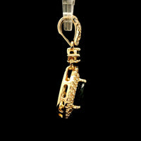 0.91 Ct Pear Sapphire 14K Gold Pendant