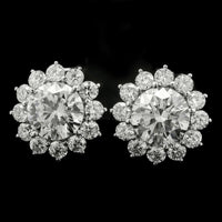 5.88 Carats Lab Grown Diamond 14K Gold Earrings