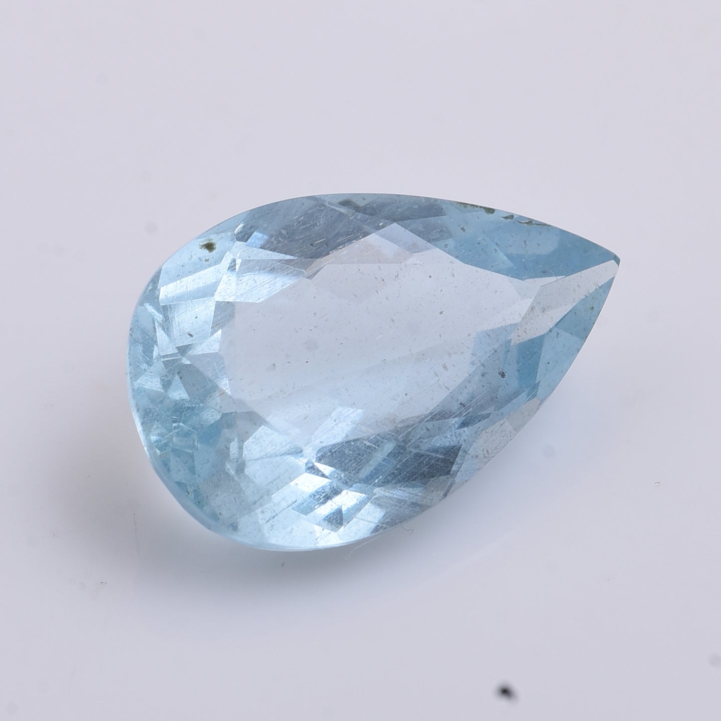 3.82 Natural Beryl Aquamarine Pear Mixed Cut Gemstone