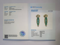 0.51 Ct Round Natural Emerald 14K Gold Earrings