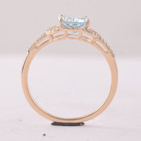 1.59 Ct Oval Aquamarine 9K Gold Ring