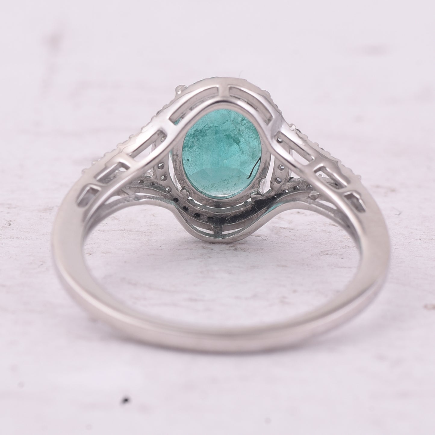 1.85 Ct Oval Mixed Cut Natural Emerald 950 Platinum Ring