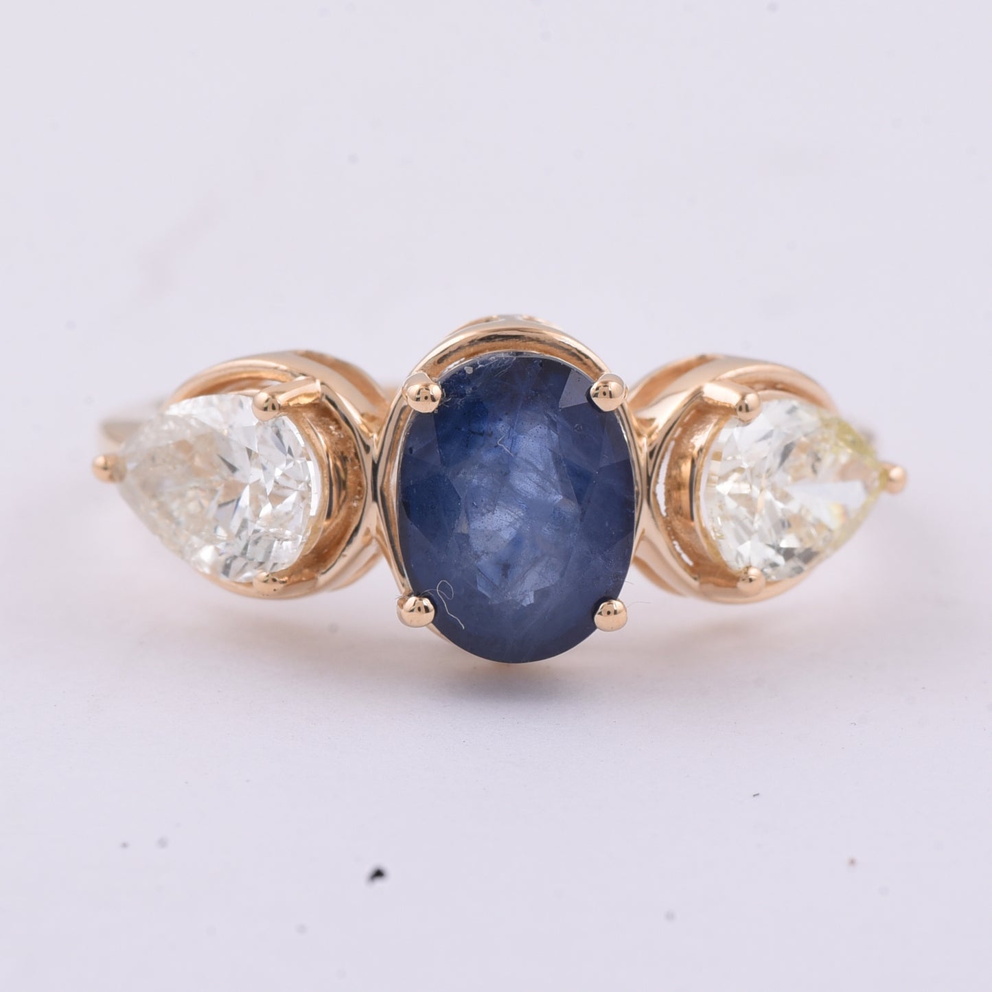 1.40 Ct Oval Natural Emerald 14K Gold Ring