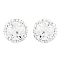 6.07 Carats Lab Grown Diamond 14K Gold Earrings