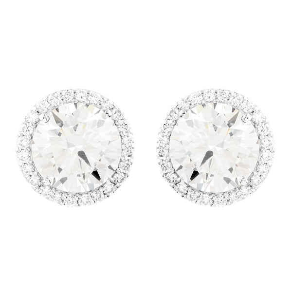 6.07 Carats Lab Grown Diamond 14K Gold Earrings