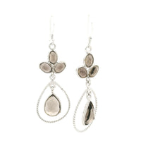 10.45 Ct Smoky Quartz 925 Sterling Silver Earrings