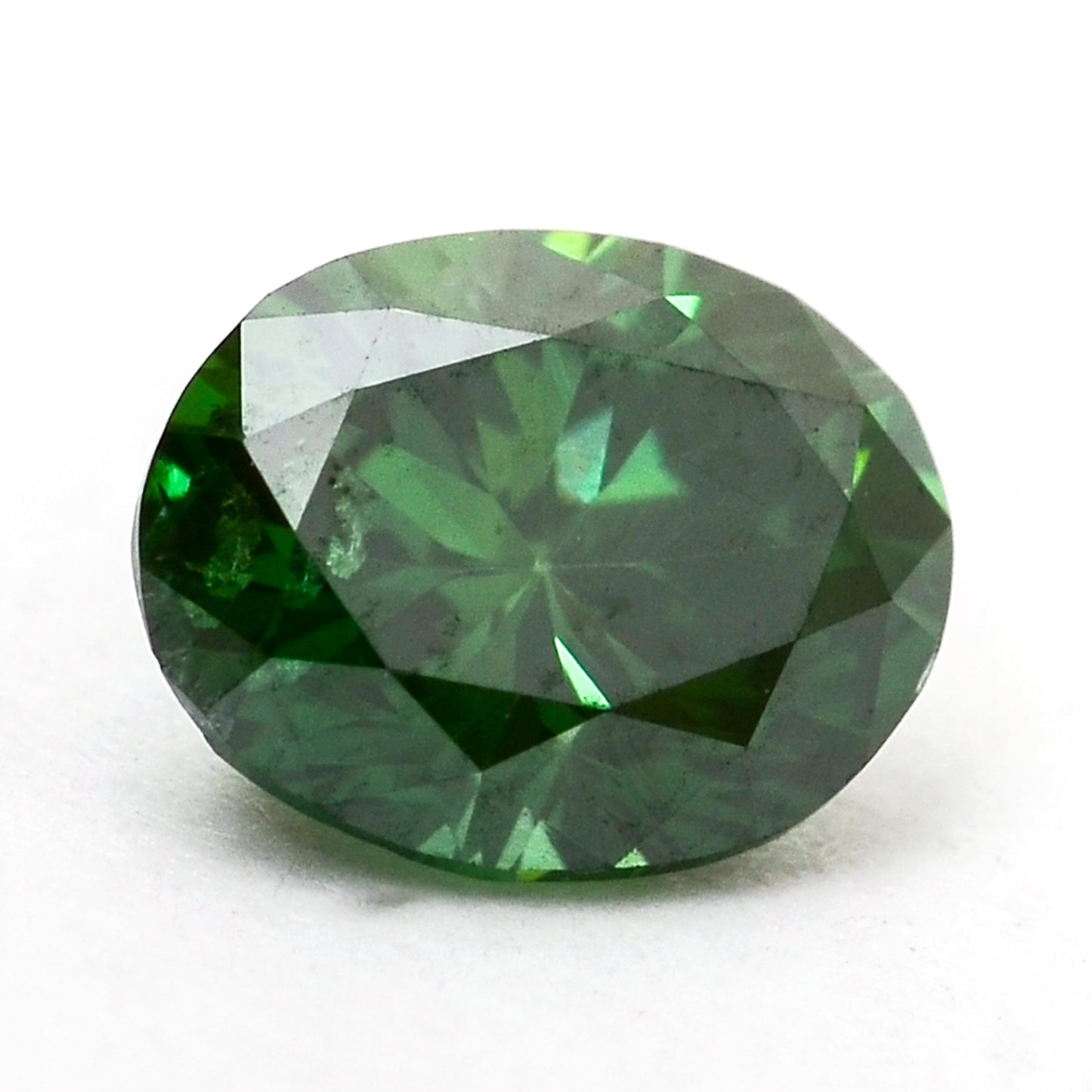 0.26 Green Diamond Oval Loose Diamond