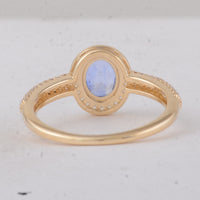 1.26 Ct Oval Sapphire 9K Gold Ring